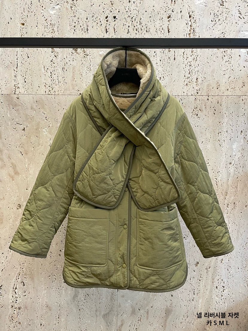 BLOSSOM韓國直郵㊣女裝新品熱賣真品短款大衣含圍巾里外穿雙面BLOSSOM短款大衣圖色1