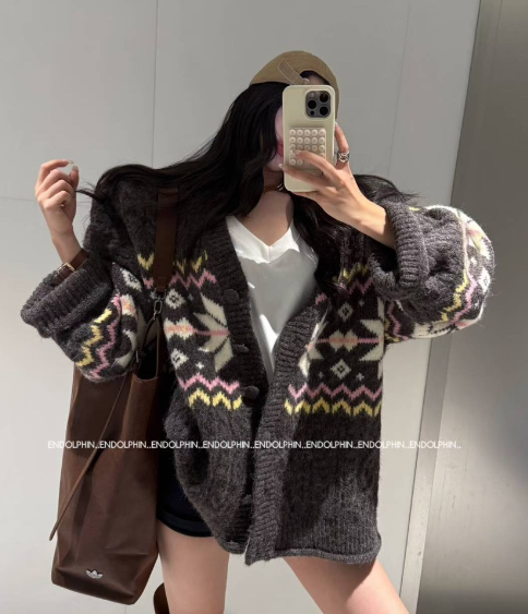 ENDOLPHIN東大門㊣直郵女士新品推薦真品時尚職業熱賣毛衣開衫ENDOLPHIN毛衣圖色2