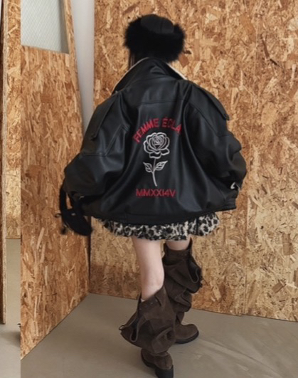 CLODE韓國代購㊣女裝新款人氣休閑時尚25秋冬熱賣職業夾克羊皮CLODE夾克