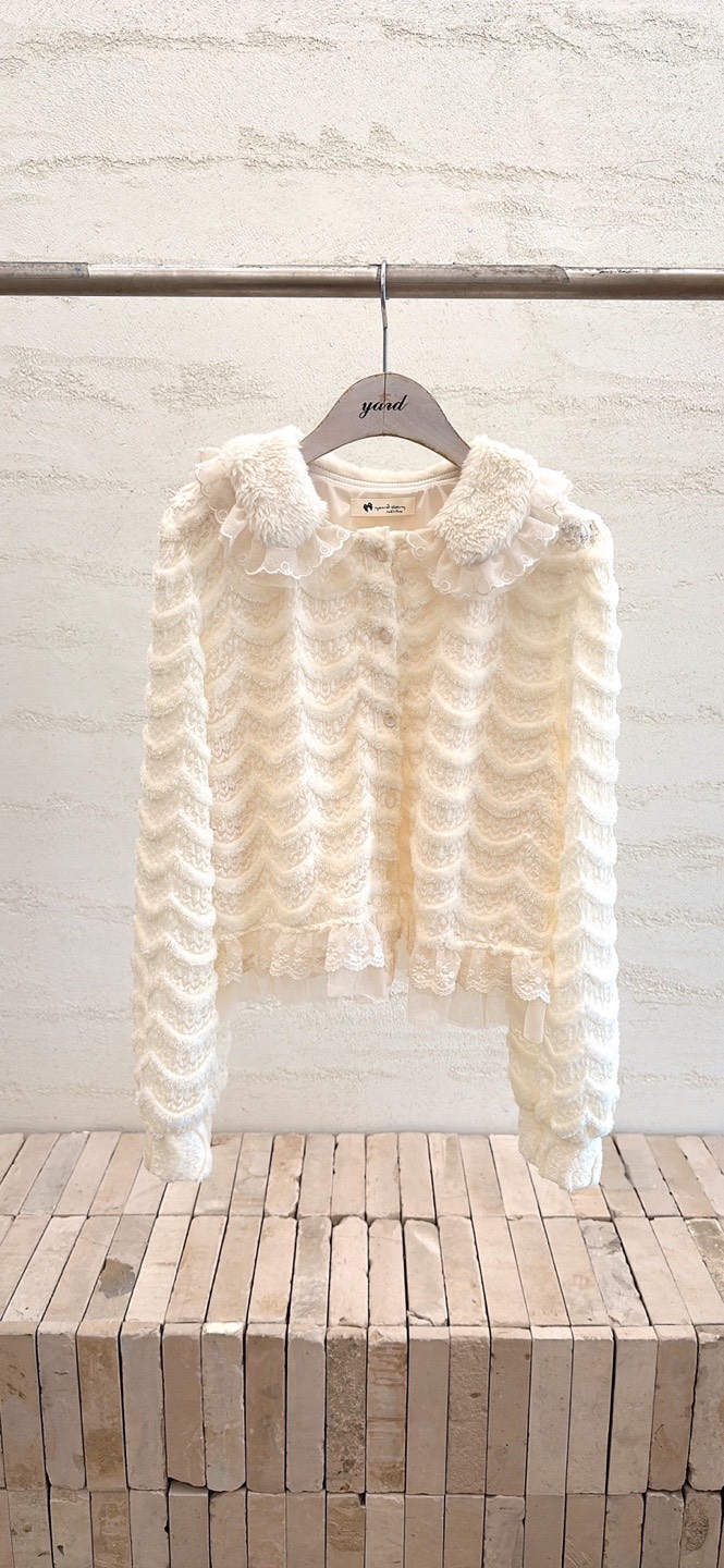 YARD韓國代購㊣女士新品推薦職業休閑25秋冬襯衫蕾絲衫貂皮YARD襯衫/蕾絲衫圖色1