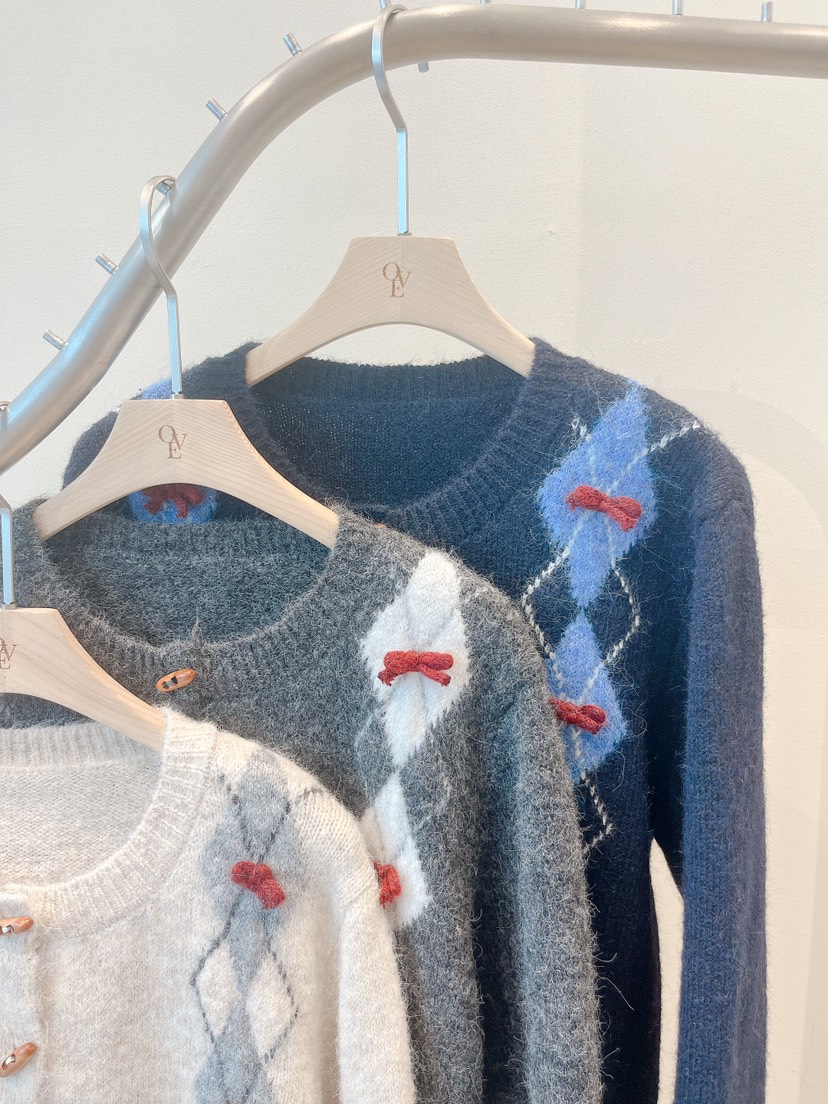 OVE東大門㊣實拍女裝新款真品熱賣推薦休閑25秋冬職業針織衫OVE針織衫