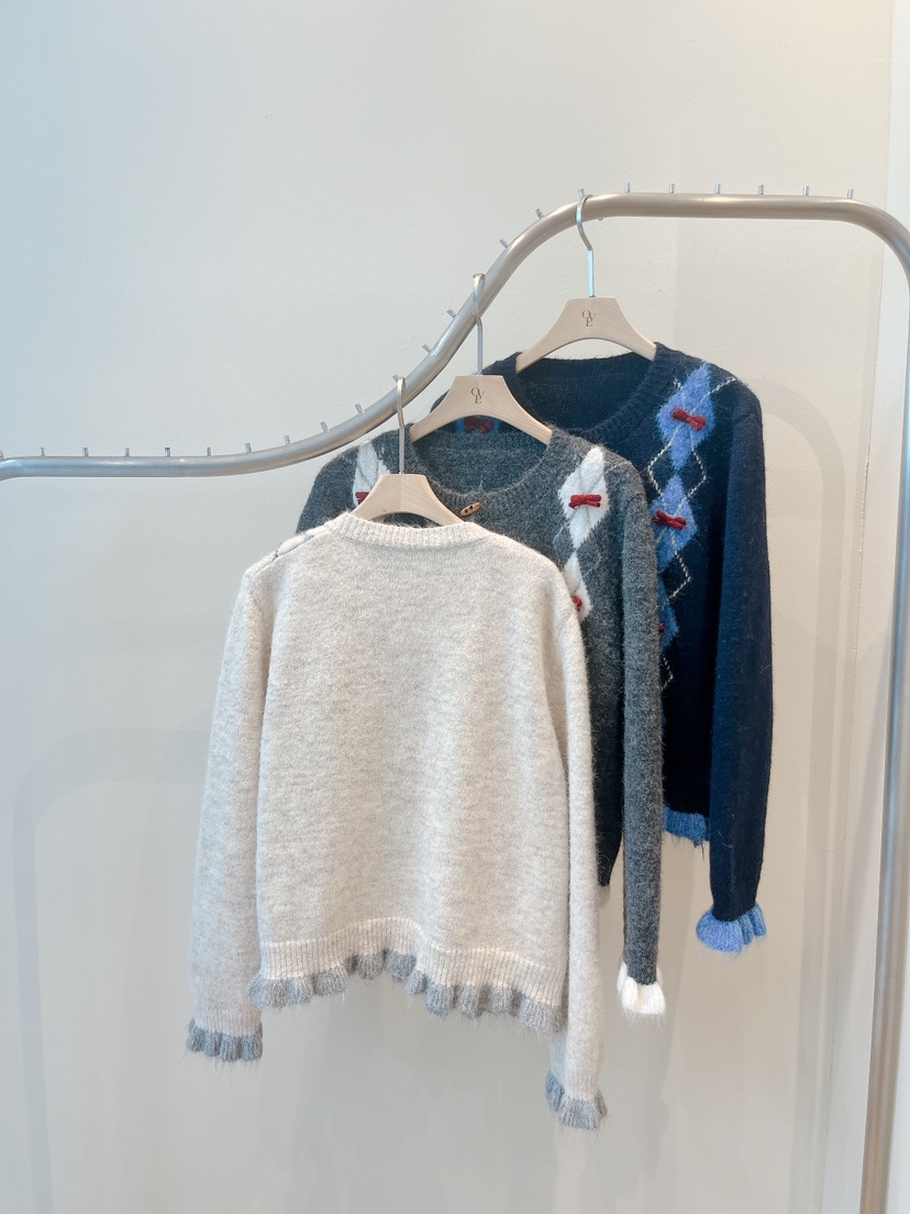 OVE東大門㊣實拍女裝新款真品熱賣推薦休閑25秋冬職業針織衫OVE針織衫