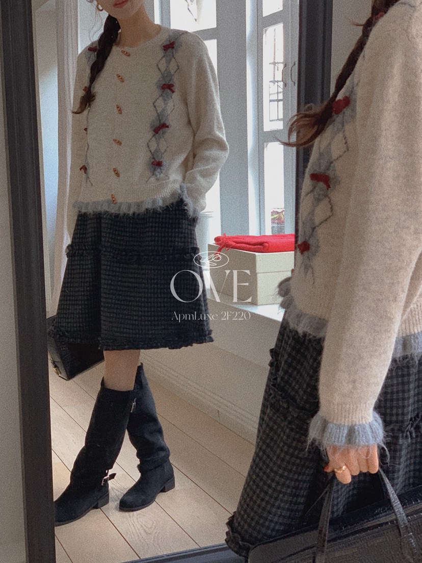 OVE東大門㊣實拍女裝新款真品熱賣推薦休閑25秋冬職業針織衫OVE針織衫