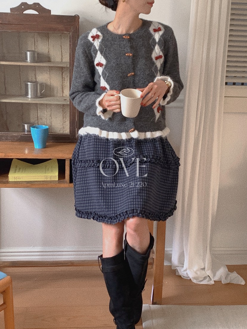 OVE東大門㊣實拍女裝新款真品熱賣推薦休閑25秋冬職業針織衫OVE針織衫