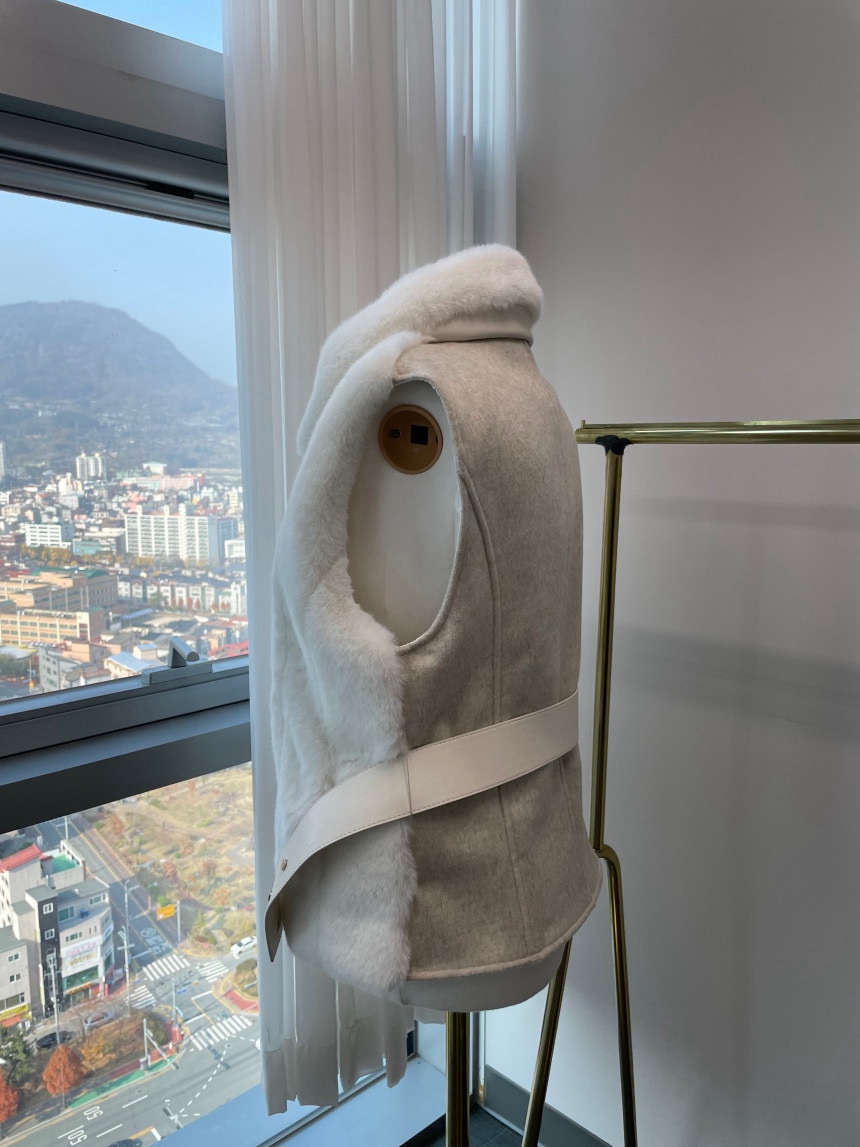 LAFFINE-P韓國代購㊣女裝新品人氣推薦25秋冬職業休閑馬甲LAFFINE-P馬甲