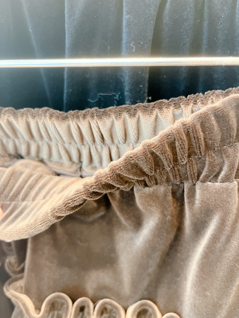 OVE韓國代購㊣女裝新品人氣時尚休閑職業25秋冬推薦短裙天鵝絨OVE短裙