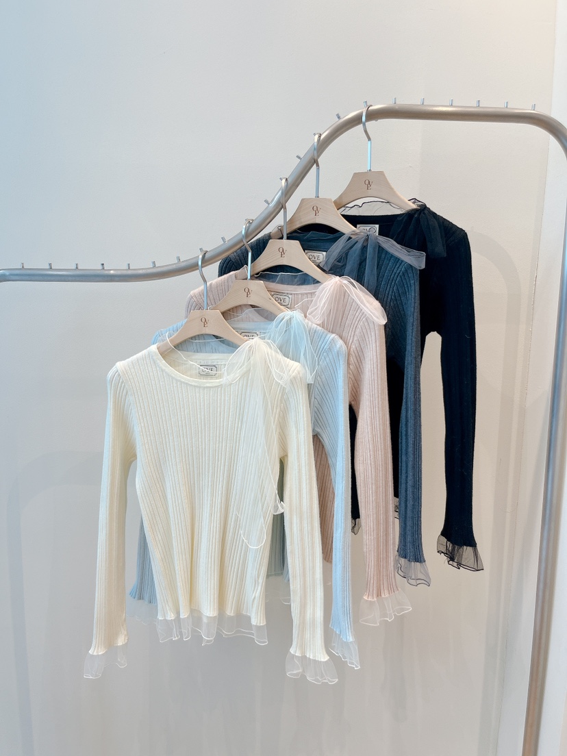 OVE韓國直郵㊣女裝新款推薦25秋冬熱賣職業休閑襯衫蕾絲衫蕾絲OVE襯衫/蕾絲衫