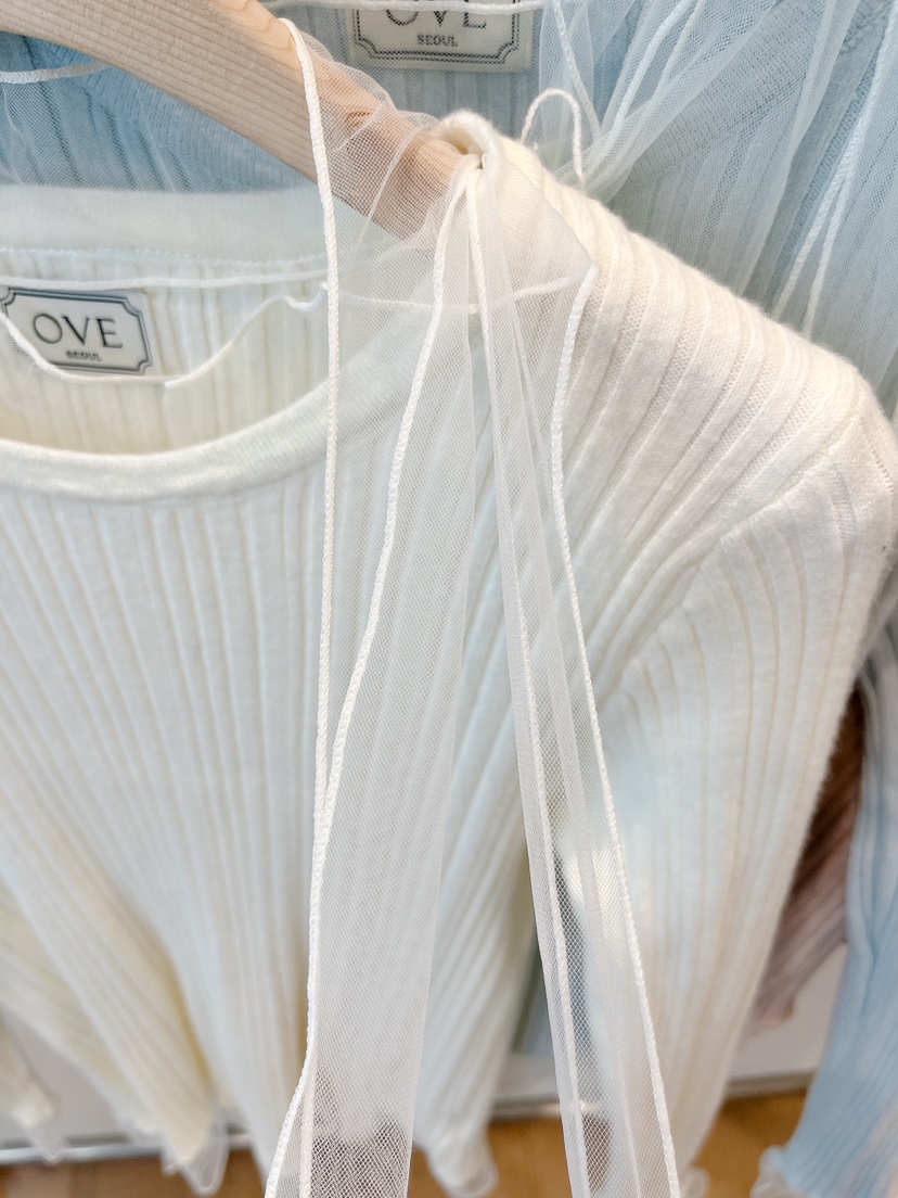 OVE韓國直郵㊣女裝新款推薦25秋冬熱賣職業休閑襯衫蕾絲衫蕾絲OVE襯衫/蕾絲衫