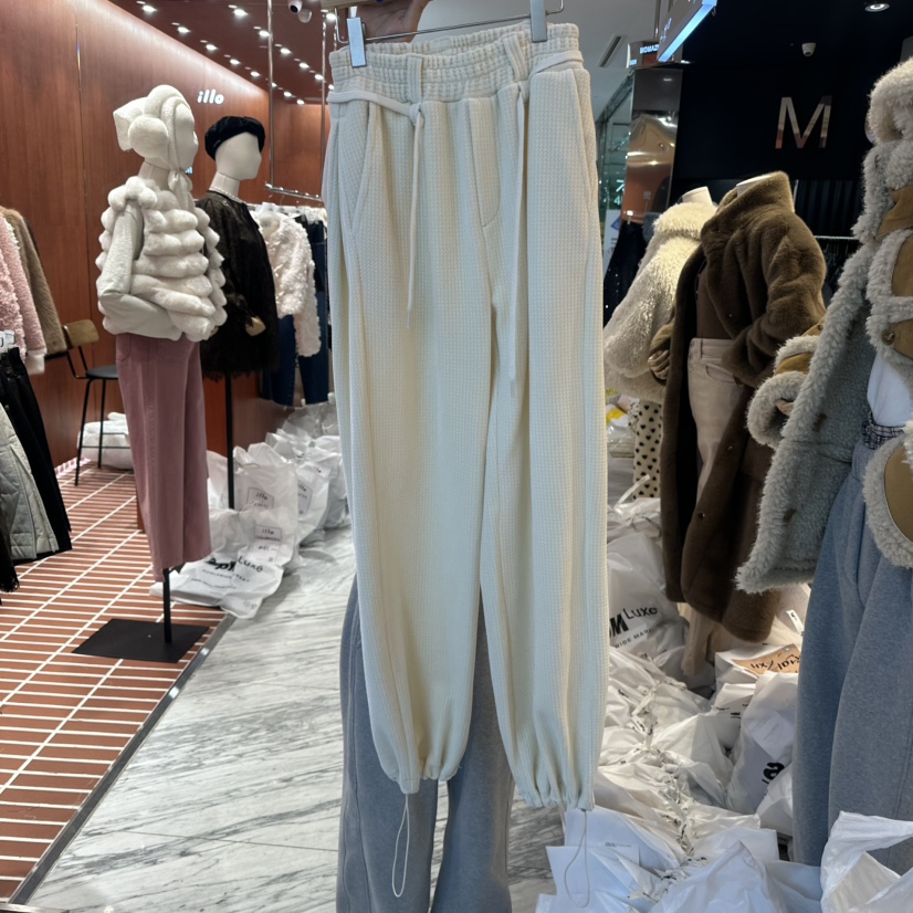 MIENNE東大門㊣實拍女裝新品職業25秋冬熱賣真品休閑褲加絨MIENNE休閑褲圖色1白色