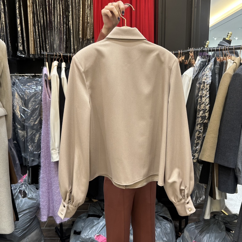 HERISH-HAUTE韓國代購㊣女裝新品人氣襯衫蕾絲衫含領帶荷葉邊HERISH-HAUTE襯衫/蕾絲衫