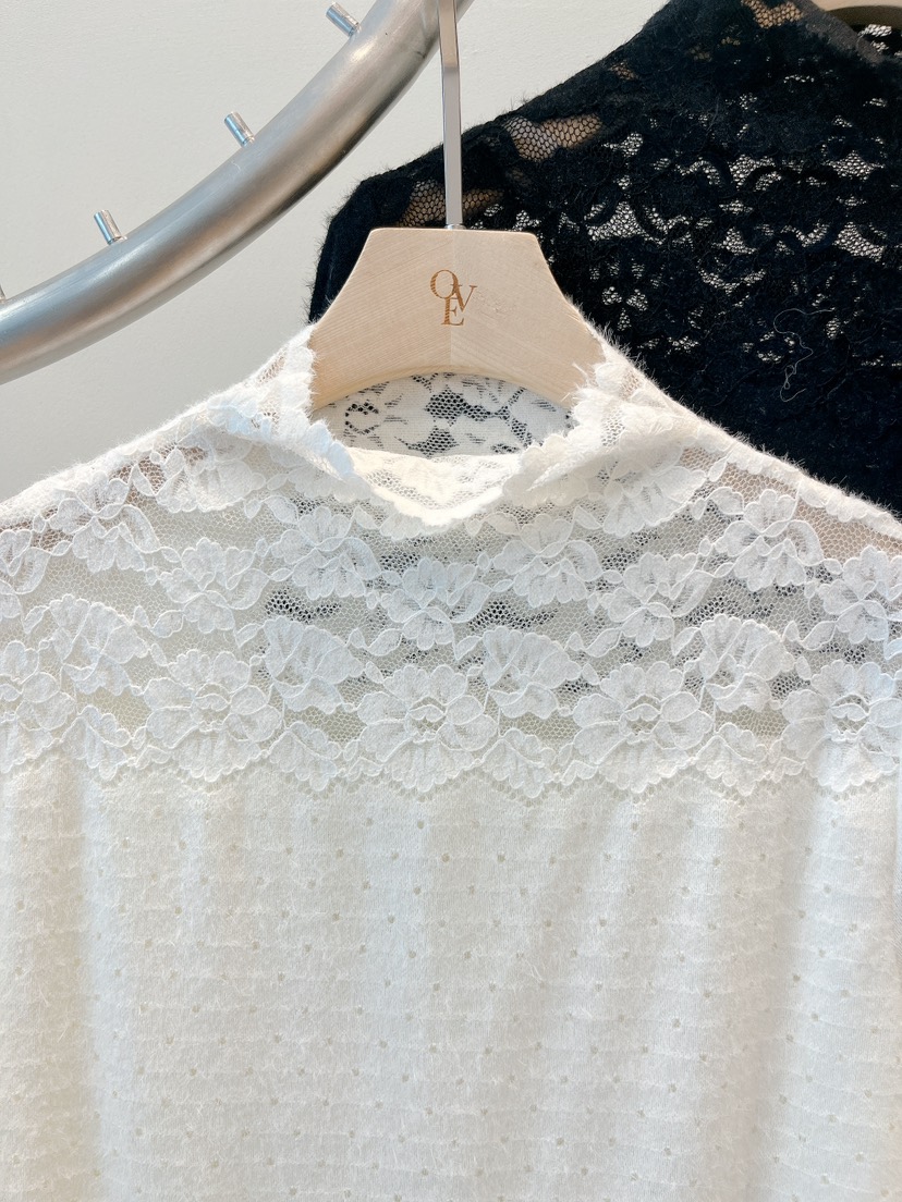 OVE東大門㊣代購女士新款熱賣時尚推薦25秋冬休閑襯衫蕾絲衫OVE襯衫/蕾絲衫