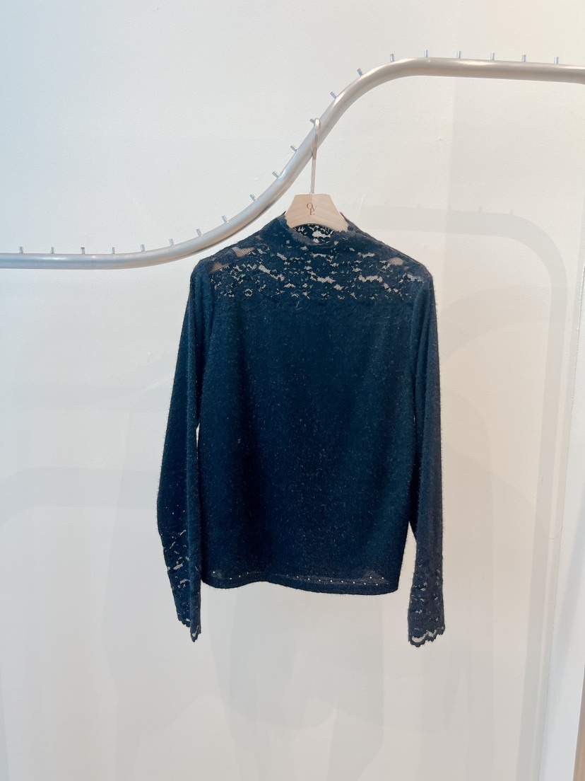 OVE東大門㊣代購女士新款熱賣時尚推薦25秋冬休閑襯衫蕾絲衫OVE襯衫/蕾絲衫圖色2