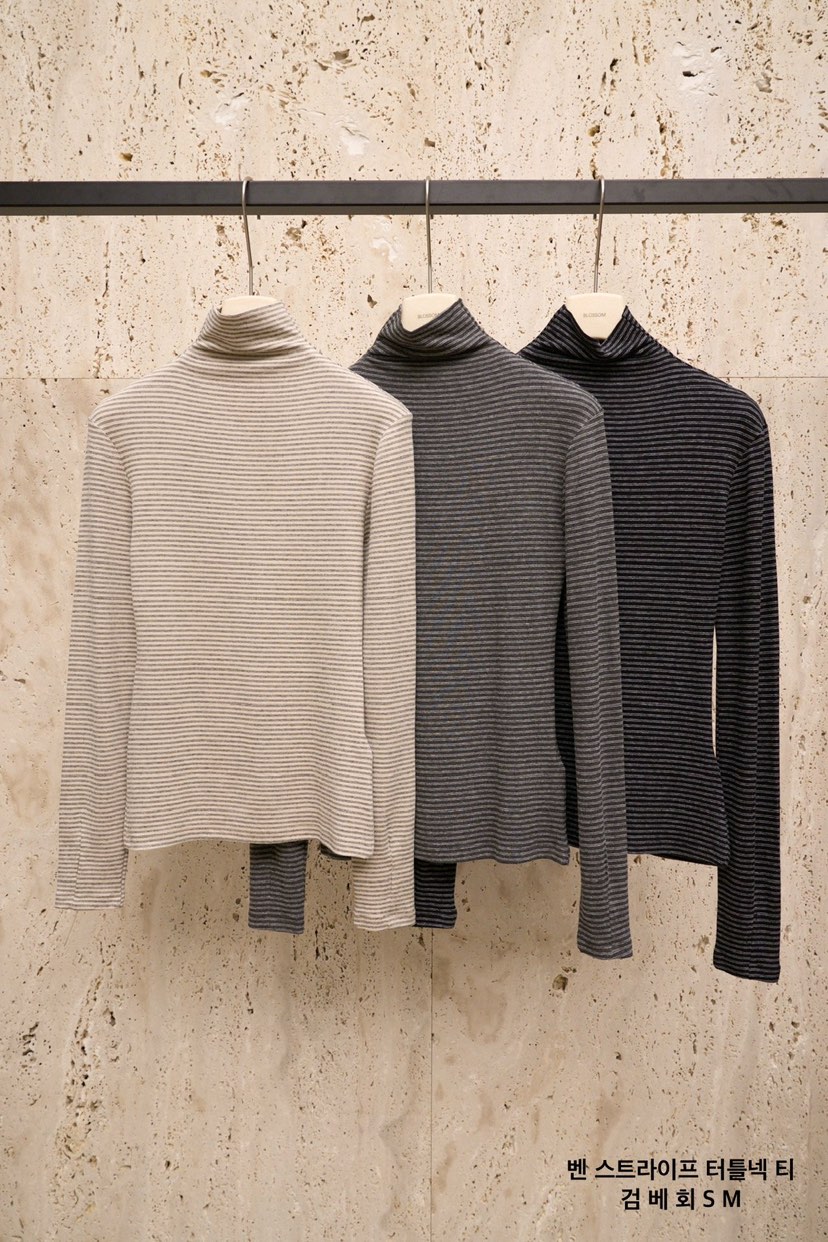 BLOSSOM韓國直郵㊣女裝新款時尚人氣真品職業推薦長袖T恤條紋BLOSSOM長袖T恤