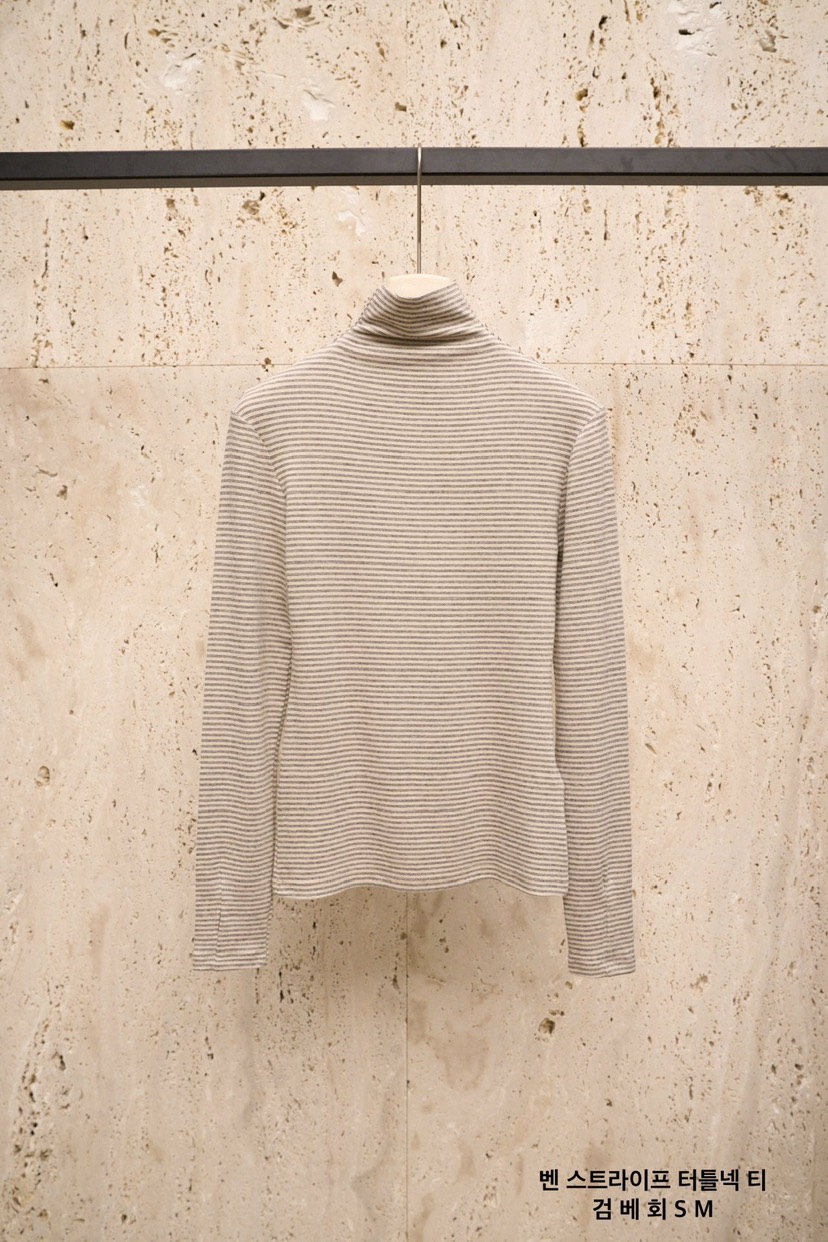 BLOSSOM韓國直郵㊣女裝新款時尚人氣真品職業推薦長袖T恤條紋BLOSSOM長袖T恤圖色1