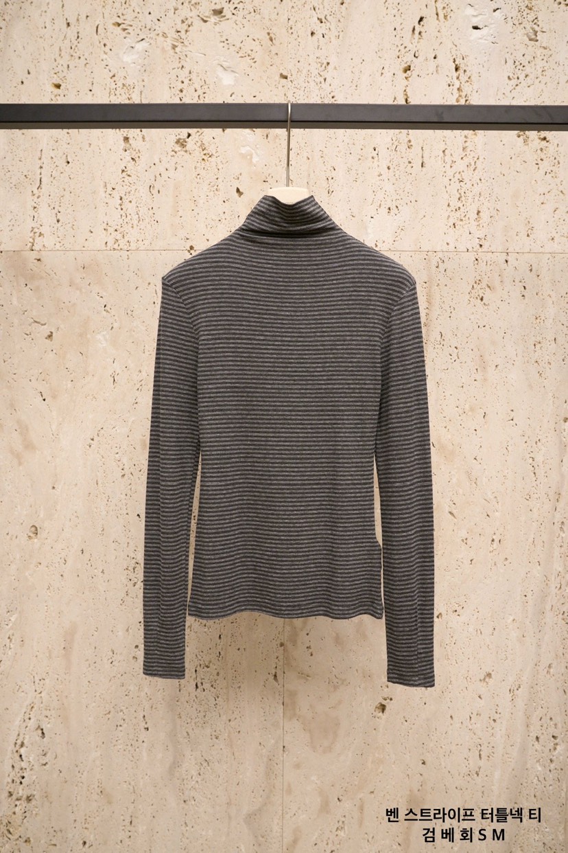 BLOSSOM韓國直郵㊣女裝新款時尚人氣真品職業推薦長袖T恤條紋BLOSSOM長袖T恤圖色2