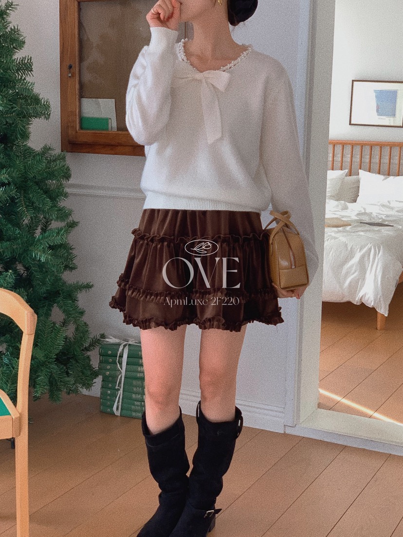 OVE東大門㊣實拍女裝新款熱賣推薦真品人氣職業休閑針織衫蕾絲OVE針織衫