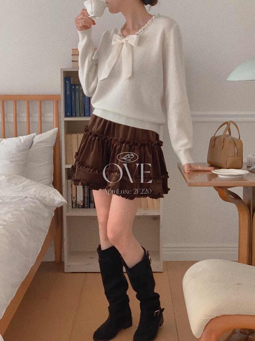 OVE東大門㊣實拍女裝新款熱賣推薦真品人氣職業休閑針織衫蕾絲OVE針織衫