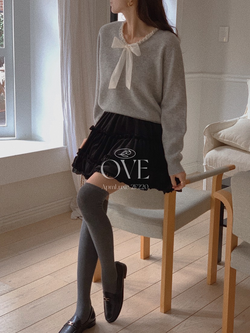 OVE東大門㊣實拍女裝新款熱賣推薦真品人氣職業休閑針織衫蕾絲OVE針織衫