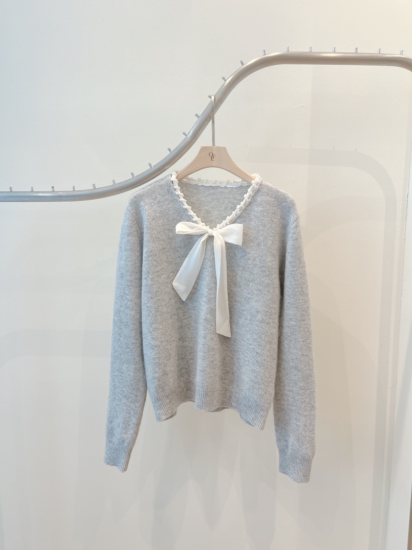 OVE東大門㊣實拍女裝新款熱賣推薦真品人氣職業休閑針織衫蕾絲OVE針織衫圖色2