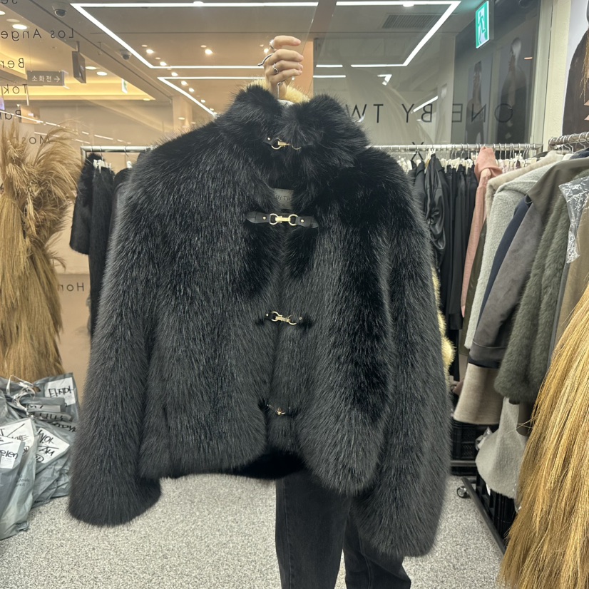 ONEBYTWO東大門㊣實拍女裝新款休閑推薦熱賣真品25秋冬短款大衣ONE BY TWO短款大衣圖色2墨綠