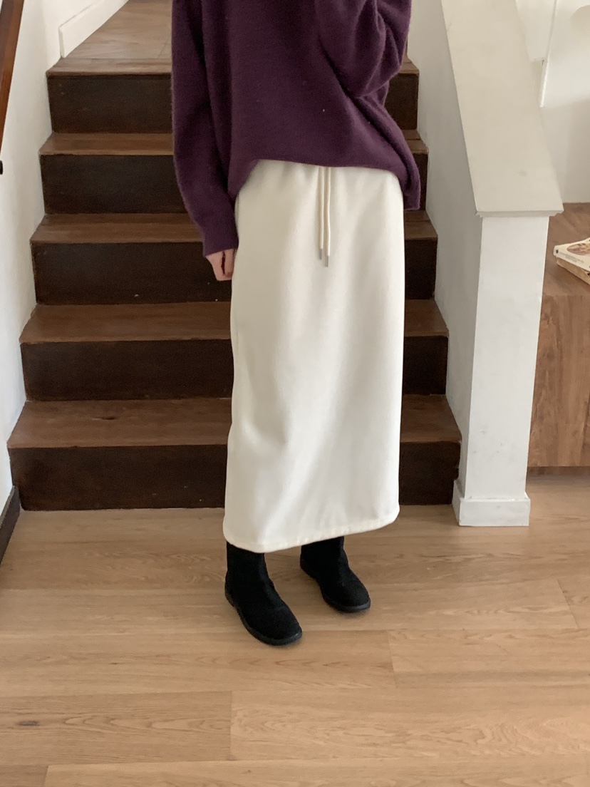 FRILL-T東大門㊣實拍女士新款熱賣休閑人氣真品25秋冬長裙貂皮FRILL-T長裙