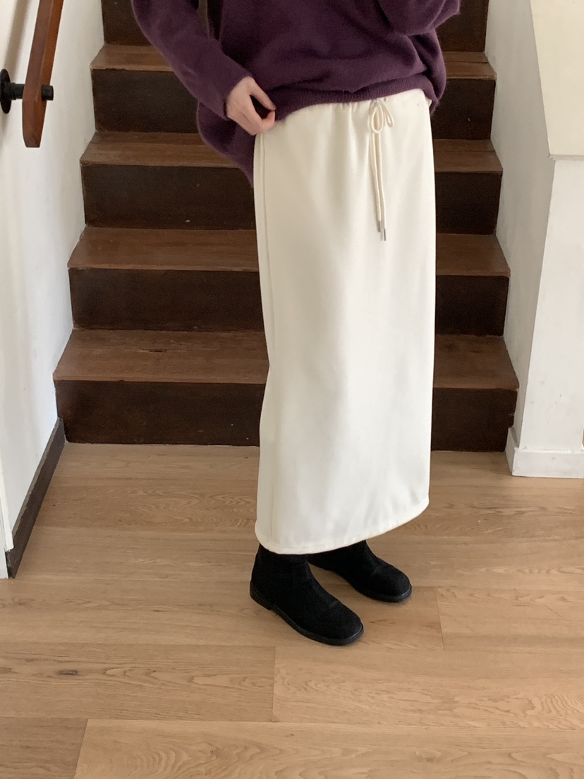 FRILL-T東大門㊣實拍女士新款熱賣休閑人氣真品25秋冬長裙貂皮FRILL-T長裙