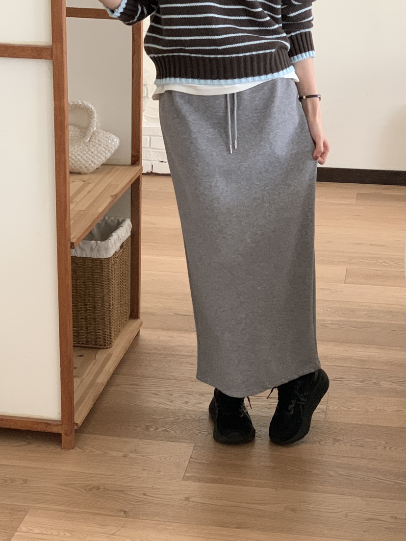 FRILL-T東大門㊣實拍女士新款熱賣休閑人氣真品25秋冬長裙貂皮FRILL-T長裙圖色2