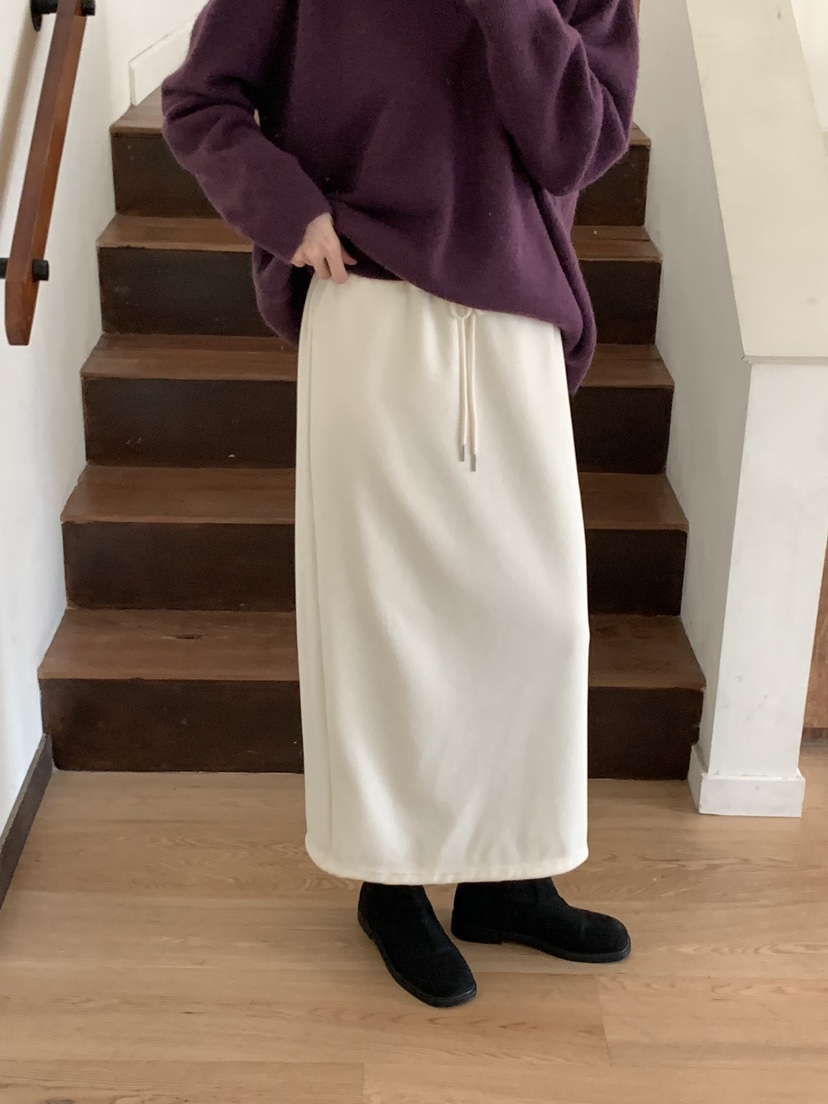 FRILL-T東大門㊣實拍女士新款熱賣休閑人氣真品25秋冬長裙貂皮FRILL-T長裙圖色3