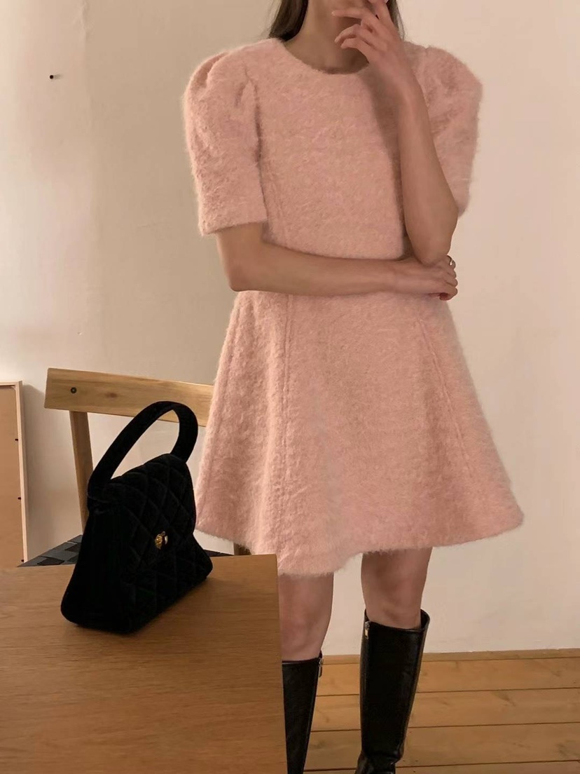 FRILL-T東大門㊣實拍女裝新款推薦職業真品25秋冬連衣裙含脖帶FRILL-T連衣裙