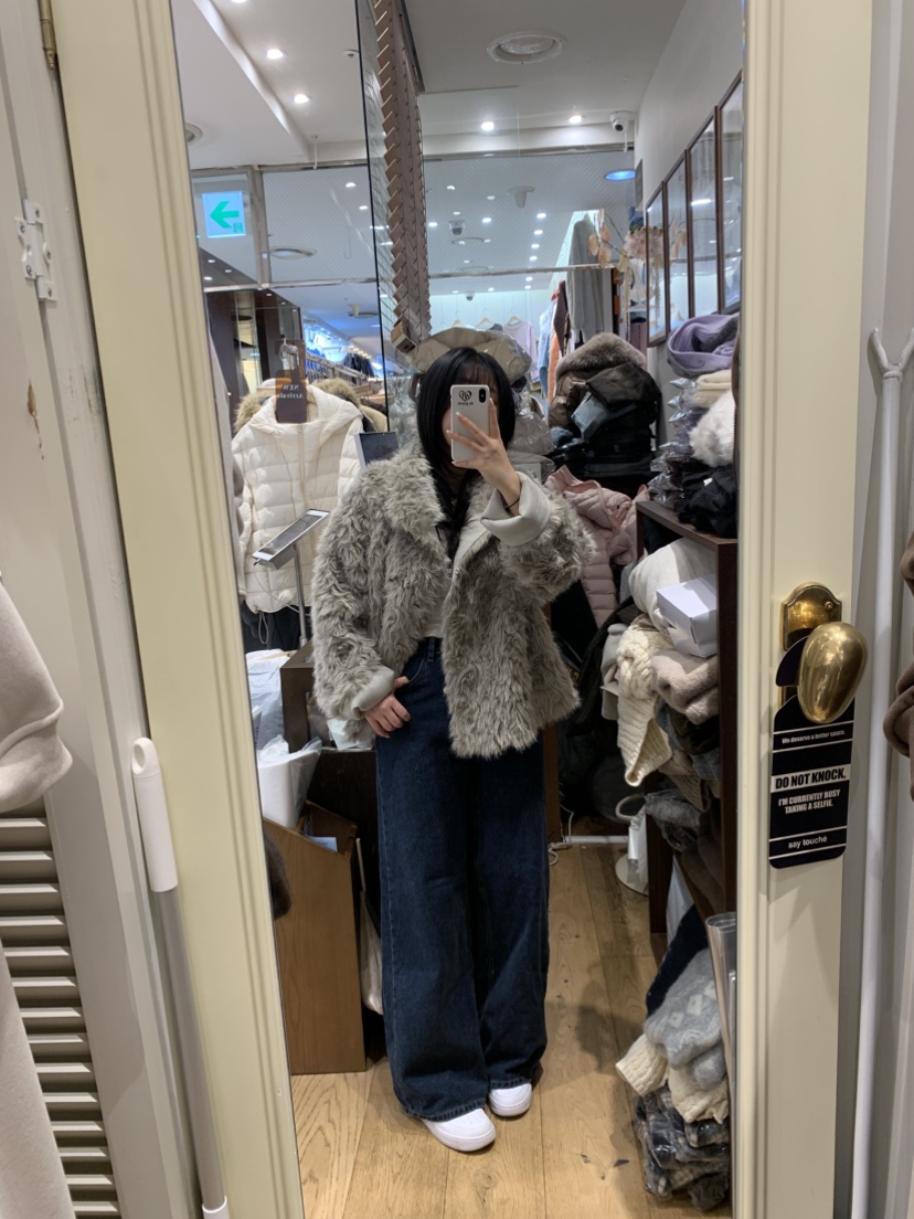 DE GO YOU東大門㊣直郵女裝新品時尚25秋冬真品推薦短款大衣DE GO YOU短款大衣