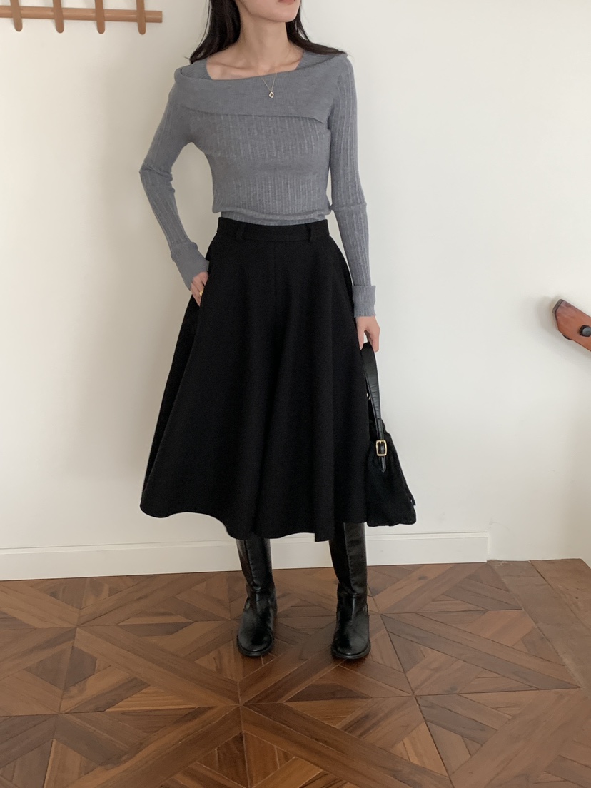 FRILL-T東大門㊣直郵女裝新品推薦職業時尚熱賣裙褲不含腰帶FRILL-T裙褲圖色2