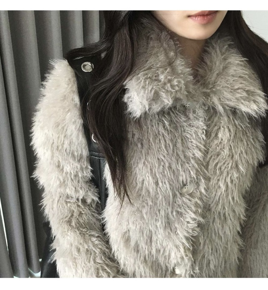 FRILL-T韓國直郵㊣女裝新款時尚休閑25秋冬職業熱賣短款大衣FRILL-T短款大衣