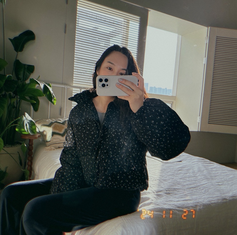 DOUZEMOIS東大門㊣直郵女裝新款時尚25秋冬短款棉服花朵填充DOUZEMOIS短款棉服