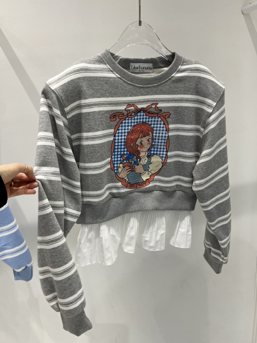 BLUE BANANA東大門㊣直郵女士新款熱賣時尚人氣真品推薦衛衣BLUE BANANA衛衣圖色1