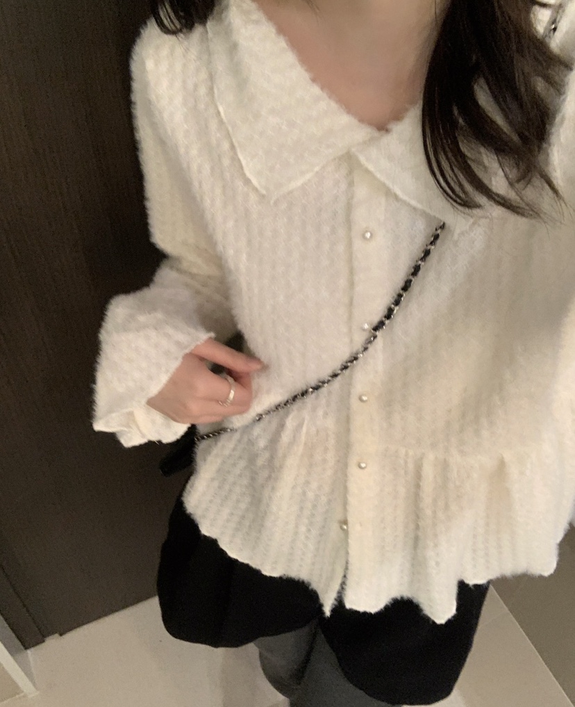 FRILL-T東大門㊣代購女裝新品熱賣職業推薦襯衫蕾絲衫開衫FRILL-T襯衫/蕾絲衫