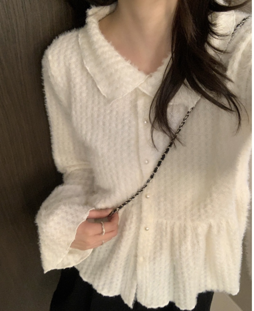 FRILL-T東大門㊣代購女裝新品熱賣職業推薦襯衫蕾絲衫開衫FRILL-T襯衫/蕾絲衫