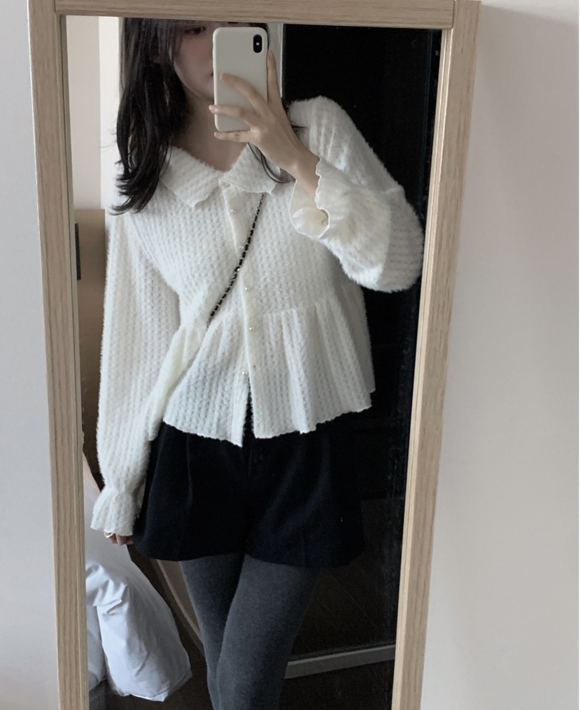 FRILL-T東大門㊣代購女裝新品熱賣職業推薦襯衫蕾絲衫開衫FRILL-T襯衫/蕾絲衫