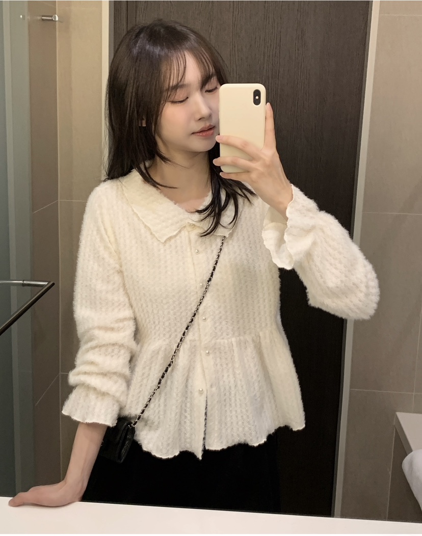 FRILL-T東大門㊣代購女裝新品熱賣職業推薦襯衫蕾絲衫開衫FRILL-T襯衫/蕾絲衫