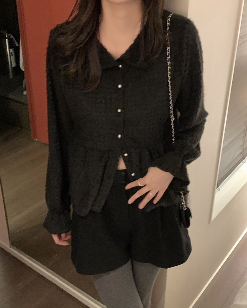 FRILL-T東大門㊣代購女裝新品熱賣職業推薦襯衫蕾絲衫開衫FRILL-T襯衫/蕾絲衫