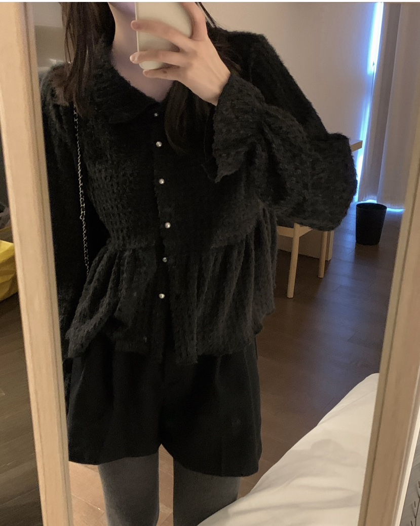 FRILL-T東大門㊣代購女裝新品熱賣職業推薦襯衫蕾絲衫開衫FRILL-T襯衫/蕾絲衫