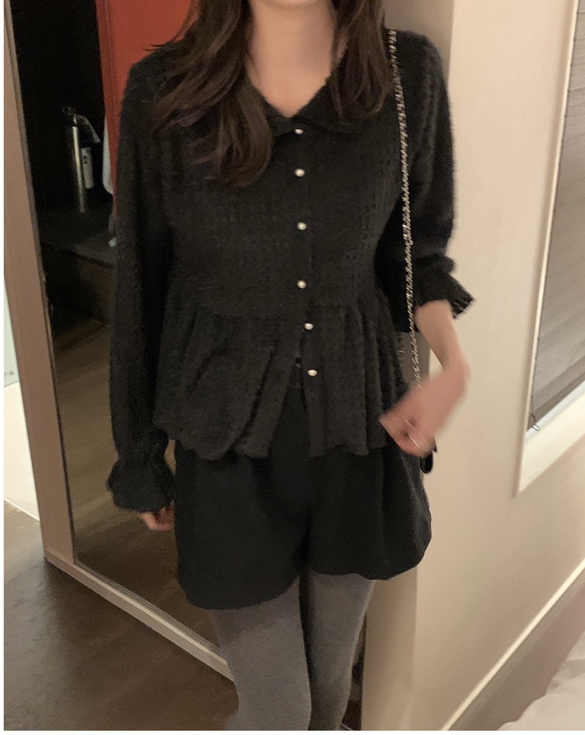 FRILL-T東大門㊣代購女裝新品熱賣職業推薦襯衫蕾絲衫開衫FRILL-T襯衫/蕾絲衫