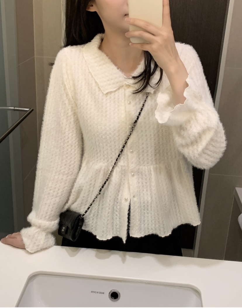 FRILL-T東大門㊣代購女裝新品熱賣職業推薦襯衫蕾絲衫開衫FRILL-T襯衫/蕾絲衫圖色1