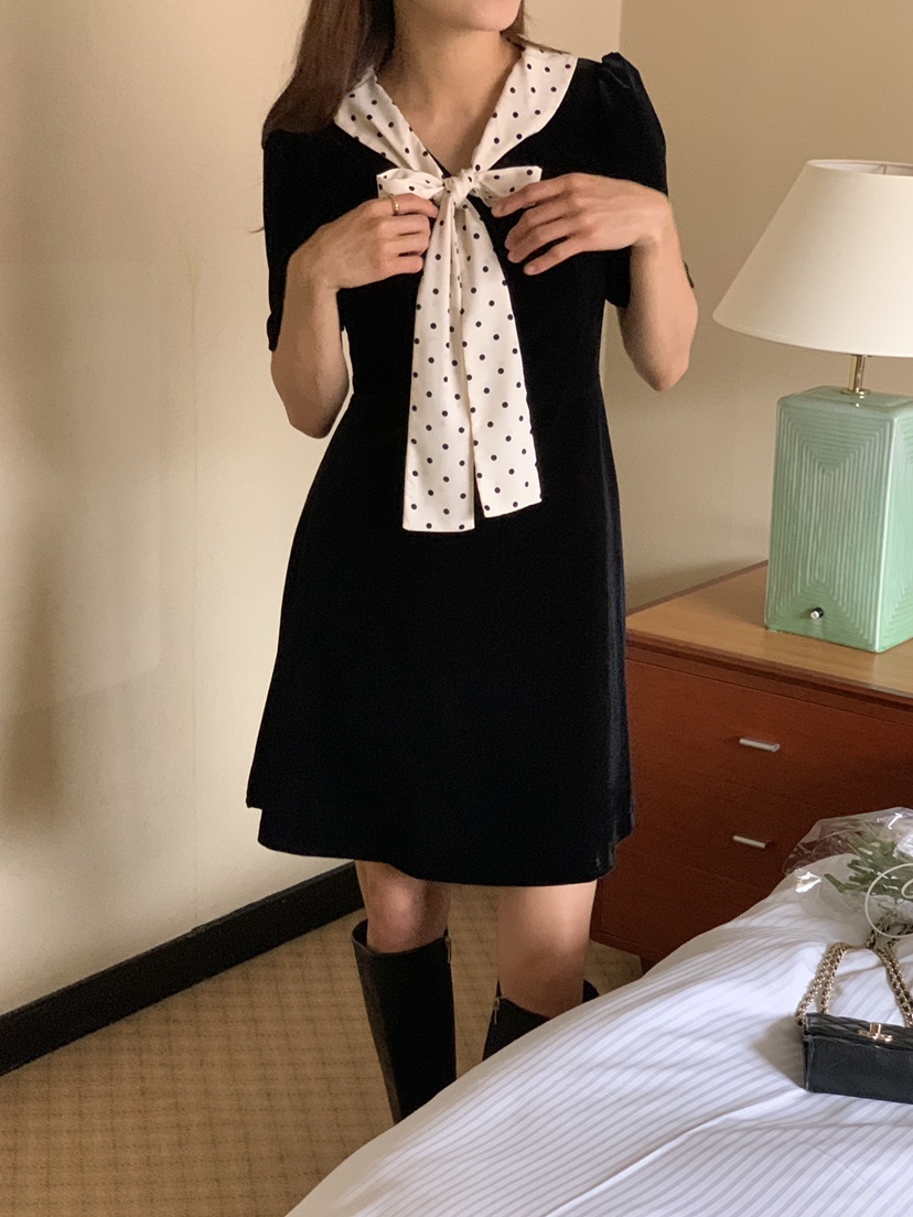 FRILL-T東大門㊣直郵女士新款真品時尚25秋冬推薦職業連衣裙FRILL-T連衣裙圖色1