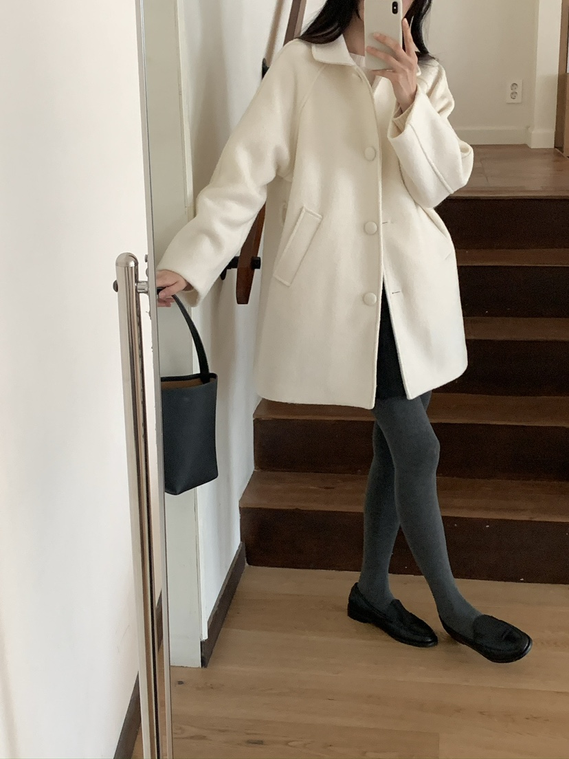 FRILL-T東大門㊣實拍女裝新品熱賣人氣休閑中長款大衣含腰帶FRILL-T中長款大衣