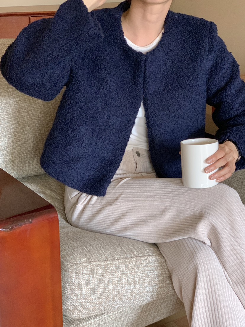 FRILL-T韓國代購㊣女裝新款熱賣人氣25秋冬休閑職業時尚夾克FRILL-T夾克圖色1