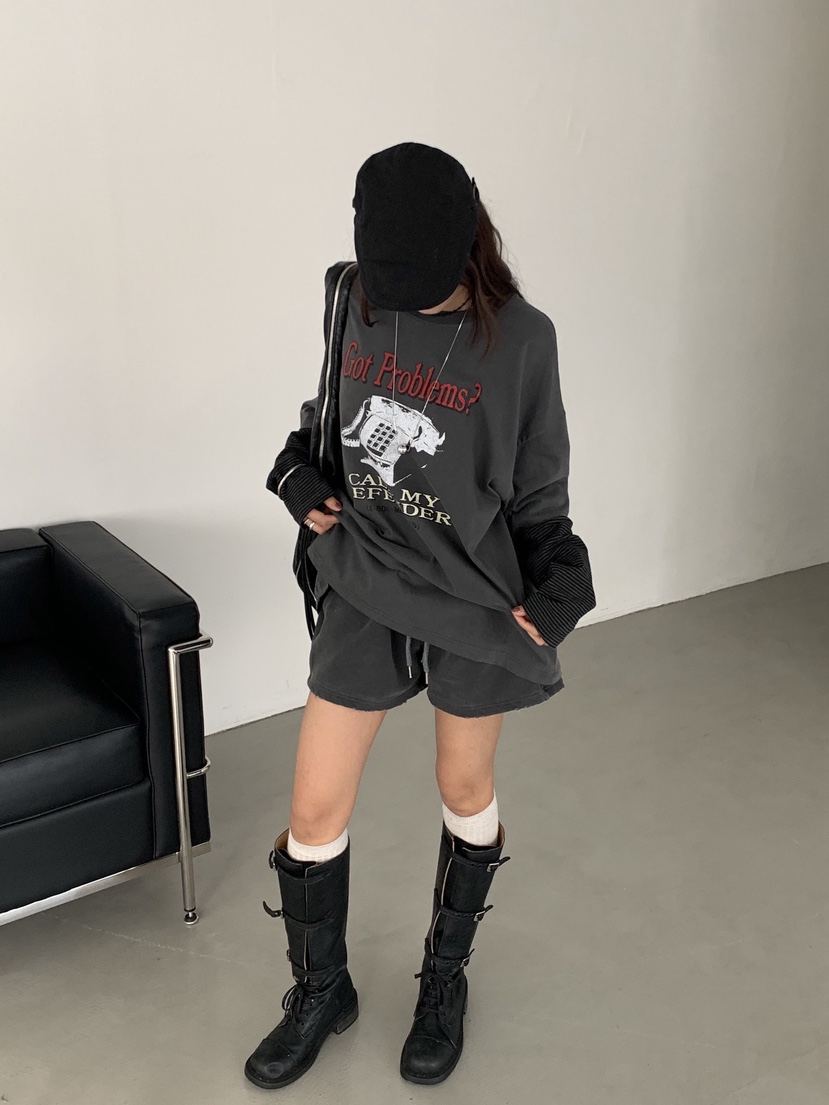 SUGAR CASE東大門㊣代購女士新品職業休閑25秋冬時尚長袖T恤SUGAR CASE長袖T恤