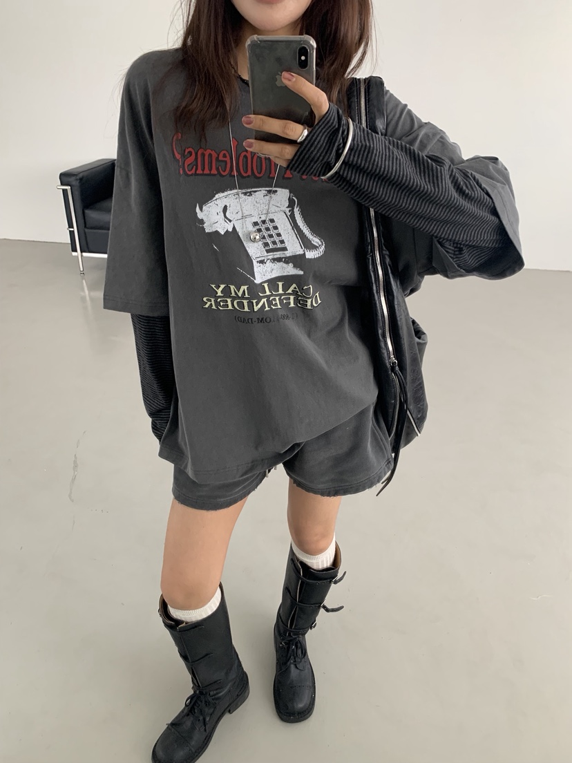 SUGAR CASE東大門㊣代購女士新品職業休閑25秋冬時尚長袖T恤SUGAR CASE長袖T恤