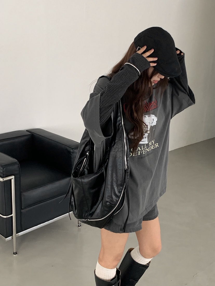 SUGAR CASE東大門㊣代購女士新品職業休閑25秋冬時尚長袖T恤SUGAR CASE長袖T恤