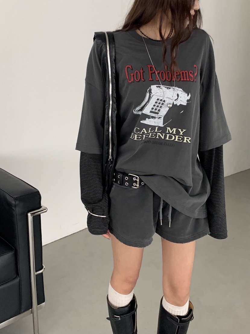 SUGAR CASE東大門㊣代購女士新品職業休閑25秋冬時尚長袖T恤SUGAR CASE長袖T恤