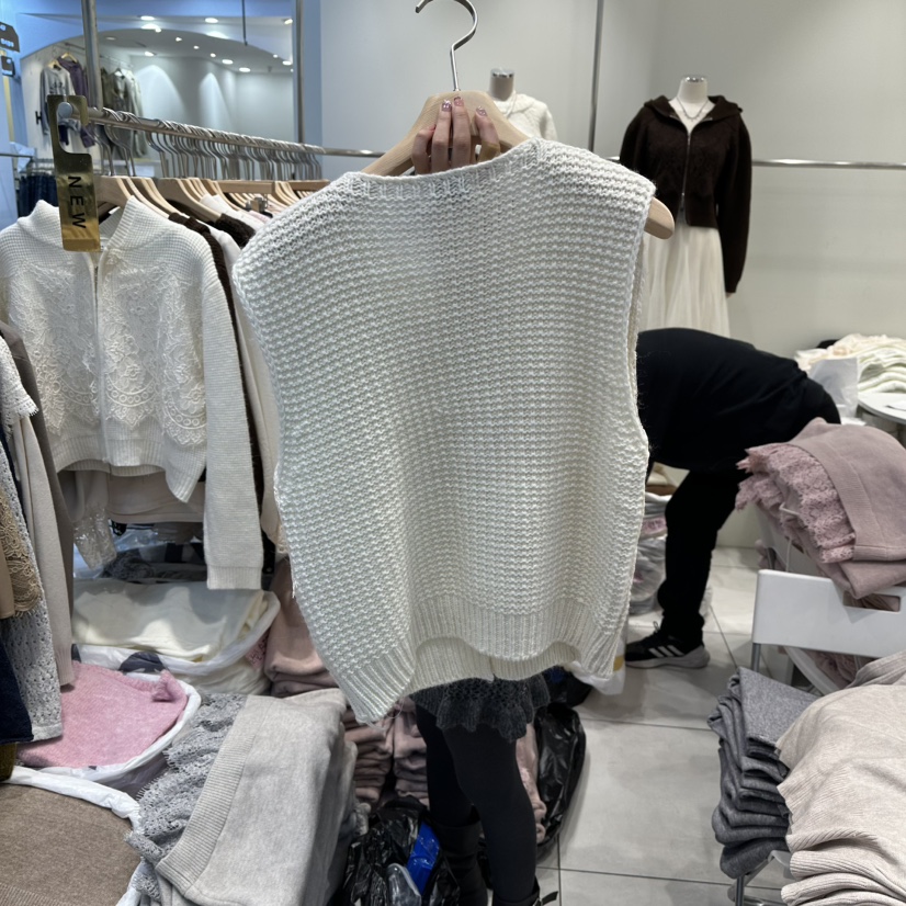 BLUE RIBBON東大門㊣實拍女裝新款25秋冬休閑職業推薦馬甲BLUE RIBBON馬甲